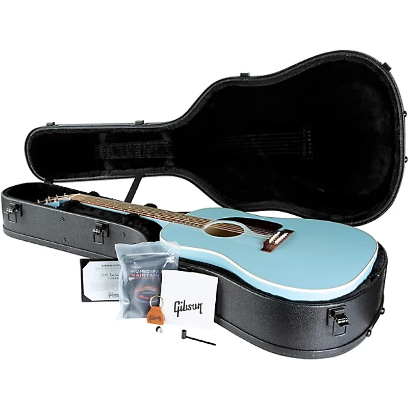 Gibson Dealer Select J-45 Standard Bearclaw Acoustic-Electric Guitar - Sky Blue