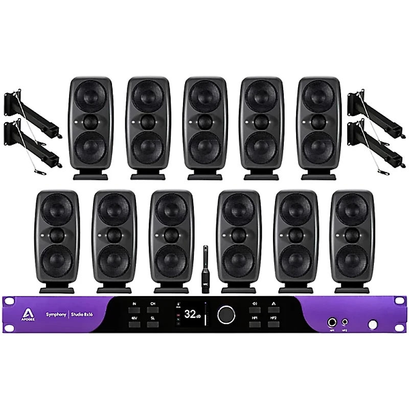 Apogee Symphony Studio 8x16 Interface and IK Multimedia iLoud MTM MKII Immersive Bundle