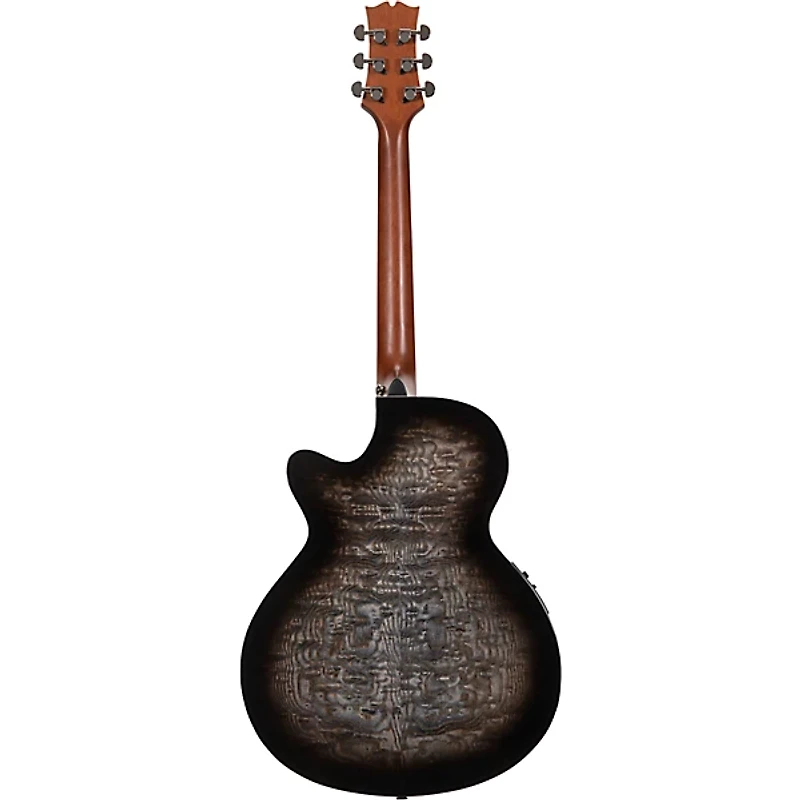 Mitchell MX430QAB Exotic Series Acoustic-Electric Guitar Pack Midnight Black Edge Burst