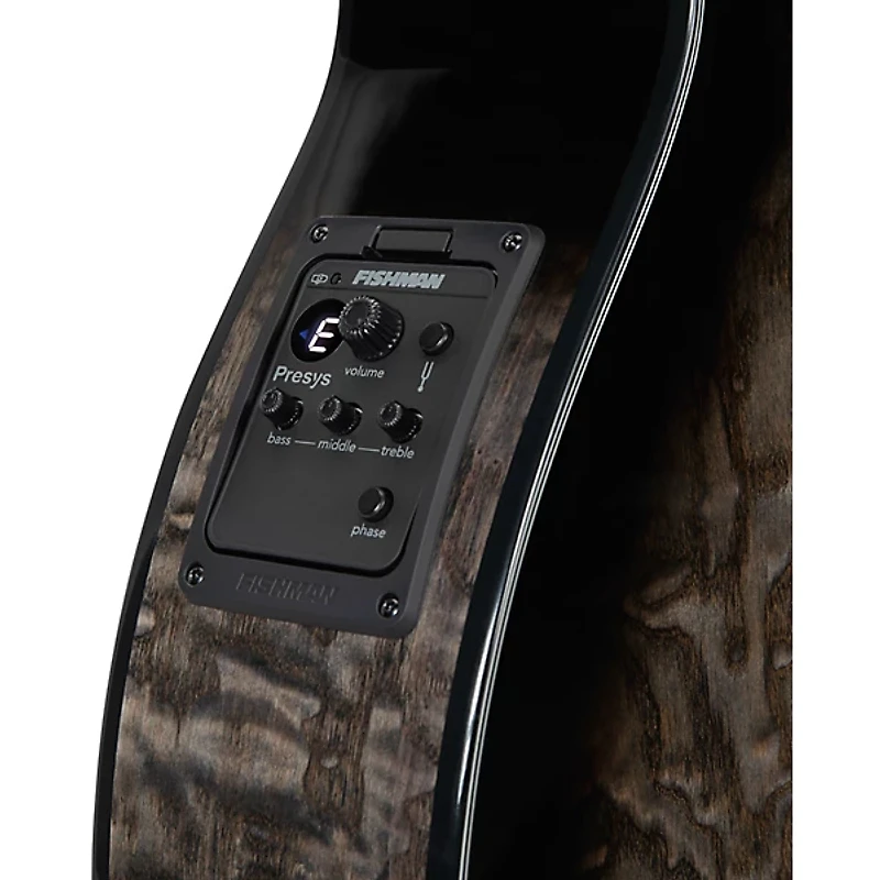 Mitchell MX430QAB Exotic Series Acoustic-Electric Guitar Pack Midnight Black Edge Burst