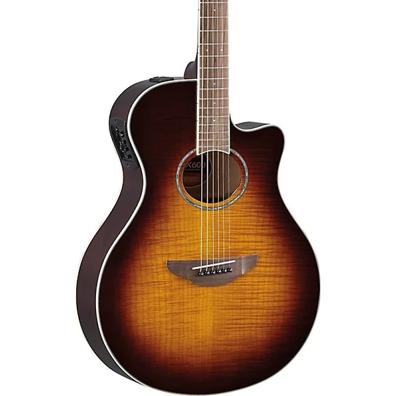 Yamaha APX600FM Acoustic-Electric Guitar Pack Tobacco Brown Sunburst
