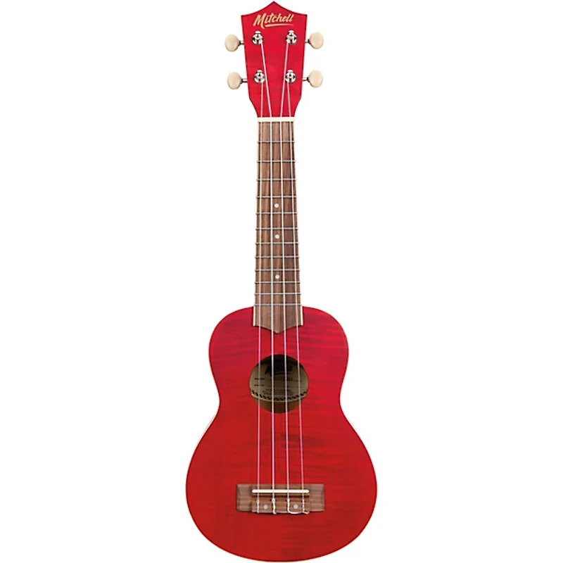 Mitchell MU45F Exotic Soprano Ukulele Flamed Maple Pack Cherry