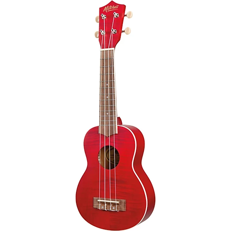 Mitchell MU45F Exotic Soprano Ukulele Flamed Maple Pack Cherry