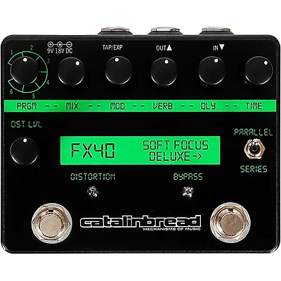Catalinbread Soft Focus Shoegaze Deluxe Plate Reverb Effects Pedal Black