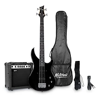 Mitchell MB100 Electric Bass Guitar Launch Pack - Black