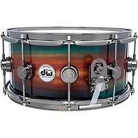 DW SonicPly Collectors Exotic Snare Drum with Black Nickel Hardware 14 x 6.5 in. Natural to Quick Royal Blue Burst Over Horizontal Padauk
