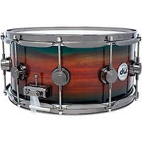 DW SonicPly Collectors Exotic Snare Drum with Black Nickel Hardware 14 x 6.5 in. Natural to Quick Royal Blue Burst Over Horizontal Padauk