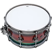 DW SonicPly Collectors Exotic Snare Drum with Black Nickel Hardware 14 x 6.5 in. Natural to Quick Royal Blue Burst Over Horizontal Padauk