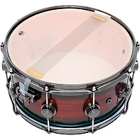 DW SonicPly Collectors Exotic Snare Drum with Black Nickel Hardware 14 x 6.5 in. Natural to Quick Royal Blue Burst Over Horizontal Padauk