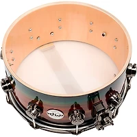 DW SonicPly Collectors Exotic Snare Drum with Black Nickel Hardware 14 x 6.5 in. Natural to Quick Royal Blue Burst Over Horizontal Padauk