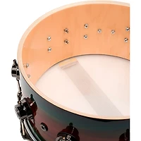 DW SonicPly Collectors Exotic Snare Drum with Black Nickel Hardware 14 x 6.5 in. Natural to Quick Royal Blue Burst Over Horizontal Padauk