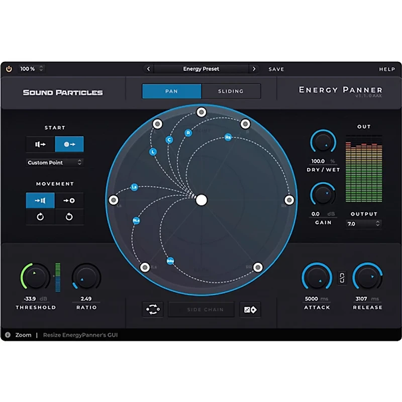 Sound Particles Energy Panner