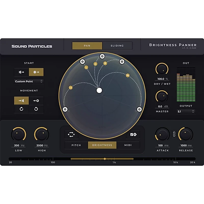 Sound Particles Brightness Panner