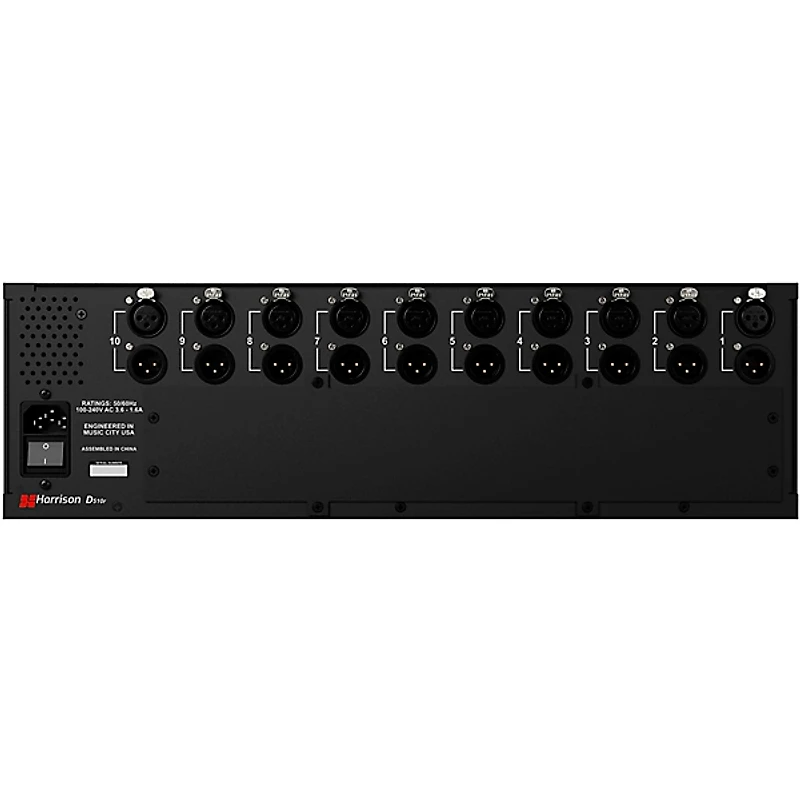 Harrison D510r 10-Slot 500 Series Rack System with 10x2 Analog Mixer Module