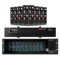 Harrison D510r 10-Slot 500 Series Rack System with Dante Interface Card & Eight 32CPre+ 500 Series Mic Pre Modules