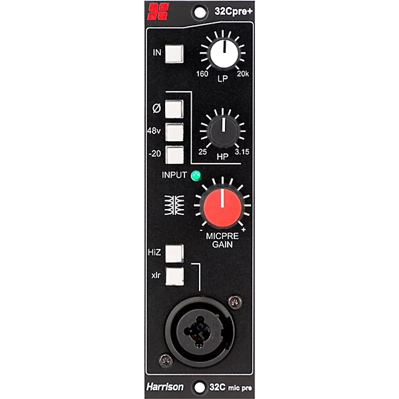 Harrison D510r 10-Slot 500 Series Rack System with Dante Interface Card & Eight 32CPre+ 500 Series Mic Pre Modules