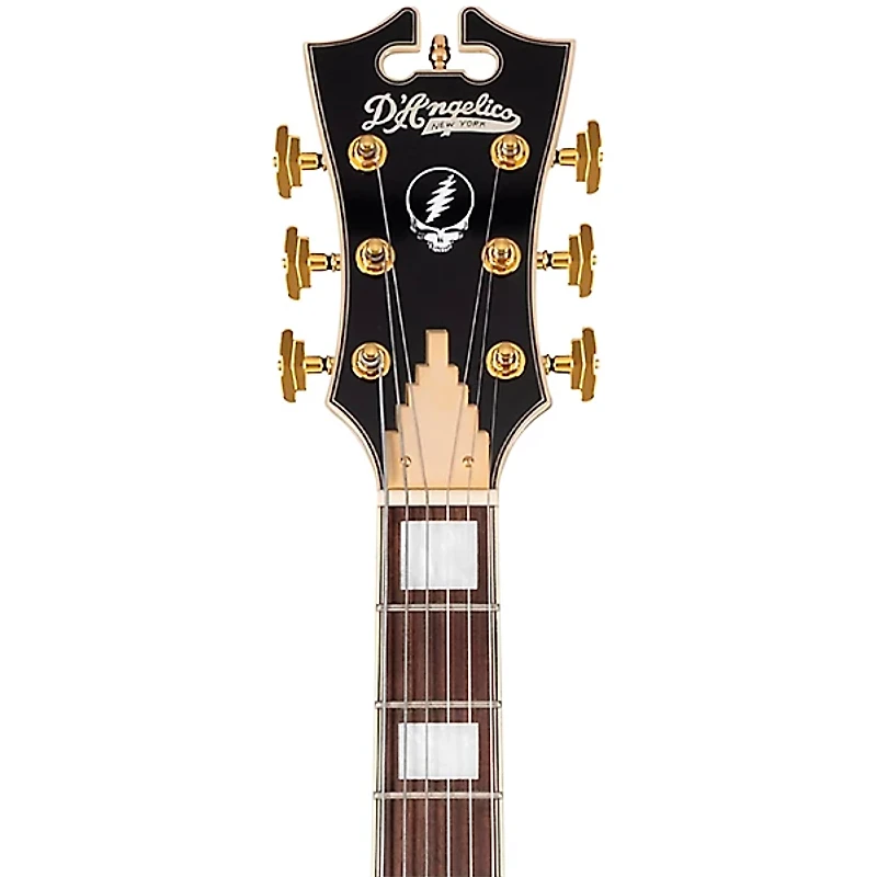 D'Angelico Premier Grateful Dead SS Semi-Hollow Electric Guitar Red, White, and Blue Lightning Bolt