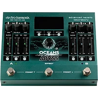Electro-Harmonix Oceans Abyss Advanced Reverb Laboratory Effects Pedal Green