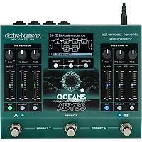 Electro-Harmonix Oceans Abyss Advanced Reverb Laboratory Effects Pedal Green