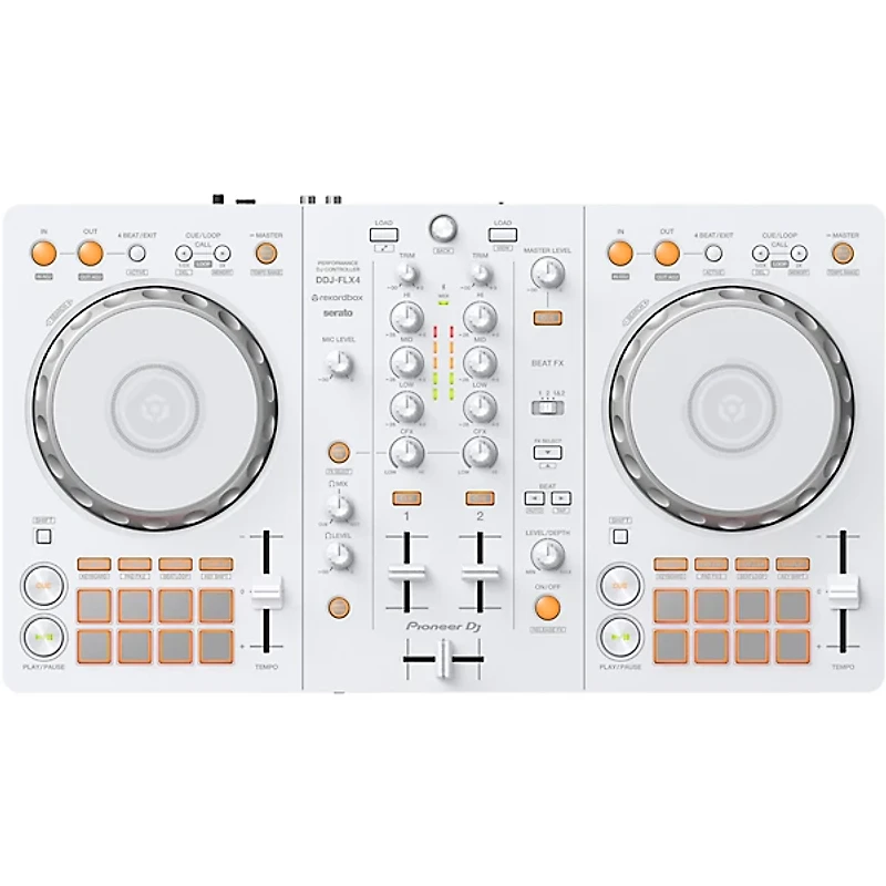 Pioneer DJ DDJ-FLX4-W 2-Channel DJ Controller for rekordbox and Serato White