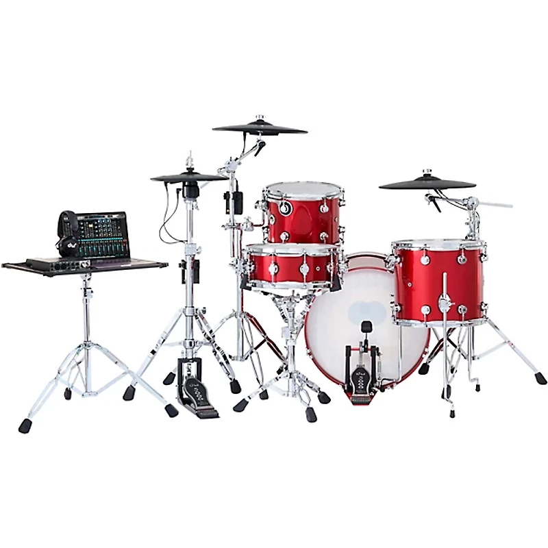 DWe 4-Piece Complete Kit Bundle with Roland Cymbals and DW Hardware