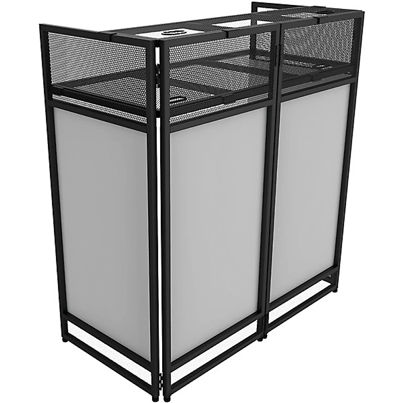 Odyssey DJBOOTH40 Folding DJ Booth with Scrim Kit and Carrying Bag Black