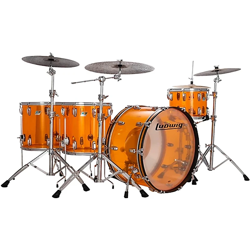 Ludwig Vistalite Zep 4-Piece Drum Shell Pack -