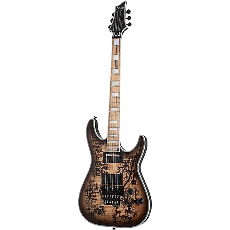 Schecter Guitar Research C-1 FR-S Electro-Resin Electric Guitar - Natural with Black Burst