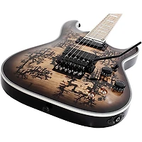Schecter Guitar Research C-1 FR-S Electro-Resin Electric Guitar - Natural with Black Burst