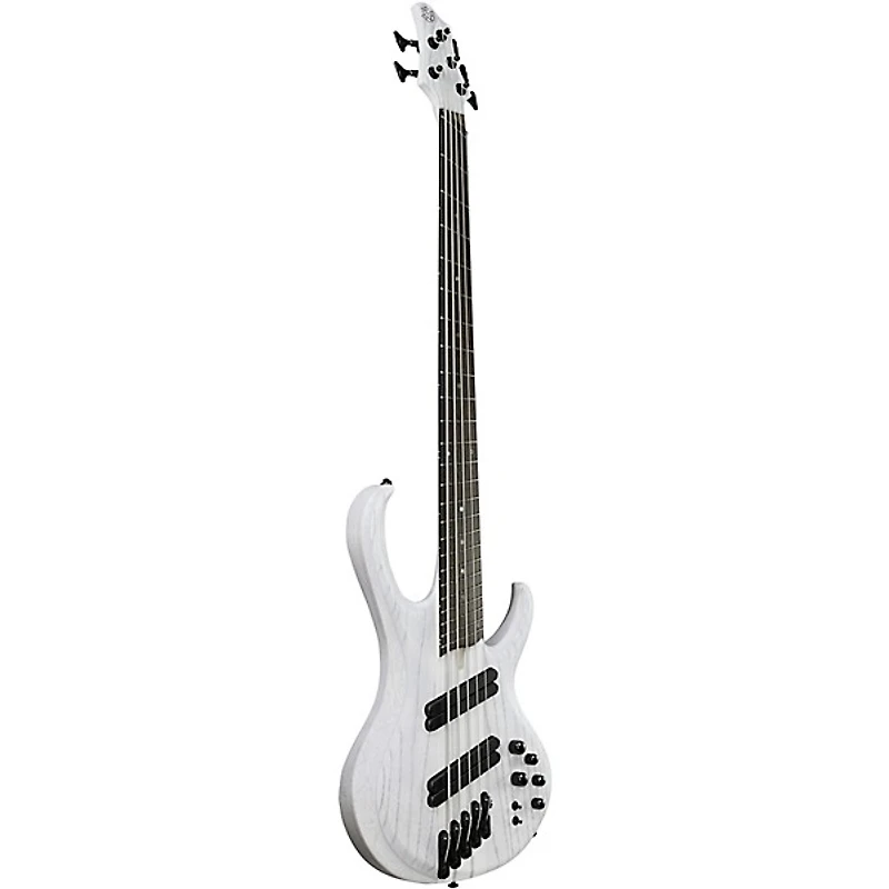 Ibanez BTB865MS 5-String Multi Scale Electric Bass Guitar Transparent White Flat