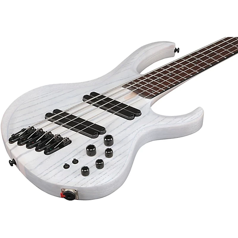 Ibanez BTB865MS 5-String Multi Scale Electric Bass Guitar Transparent White Flat