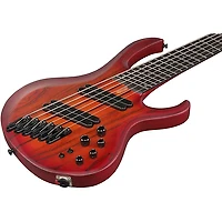 Ibanez BTB866MS 6-String Multi Scale Electric Bass Guitar Brown Topaz Burst Flat