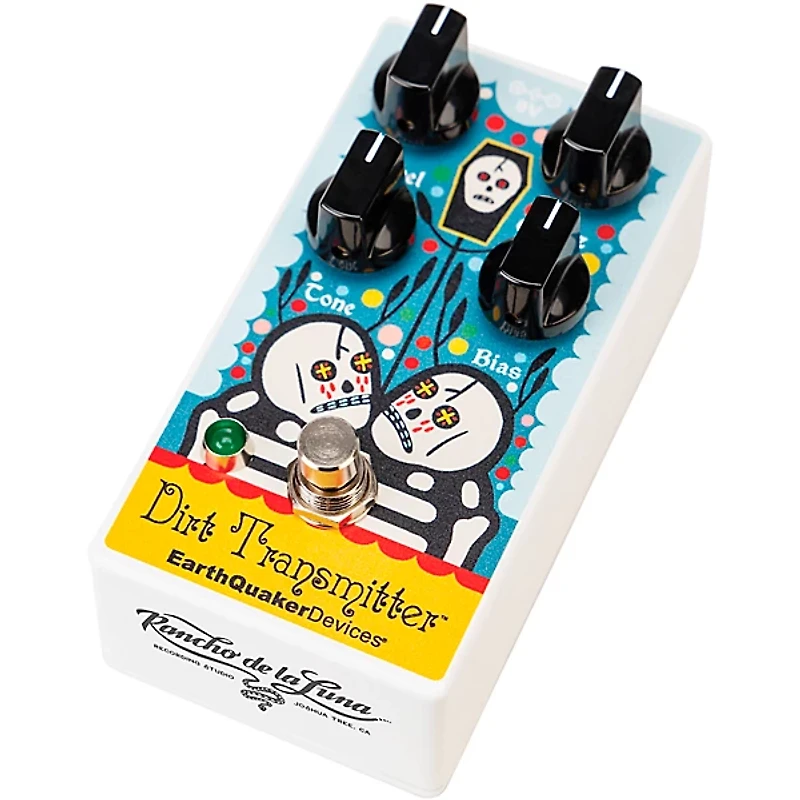 EarthQuaker Devices Dirt Transmitter Rancho De La Luna Fuzz Guitar Effects Pedal White