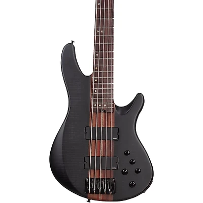 Schecter Guitar Research Charles Berthoud CB-5 5-String Electric Bass Guitar See Thru Black Satin
