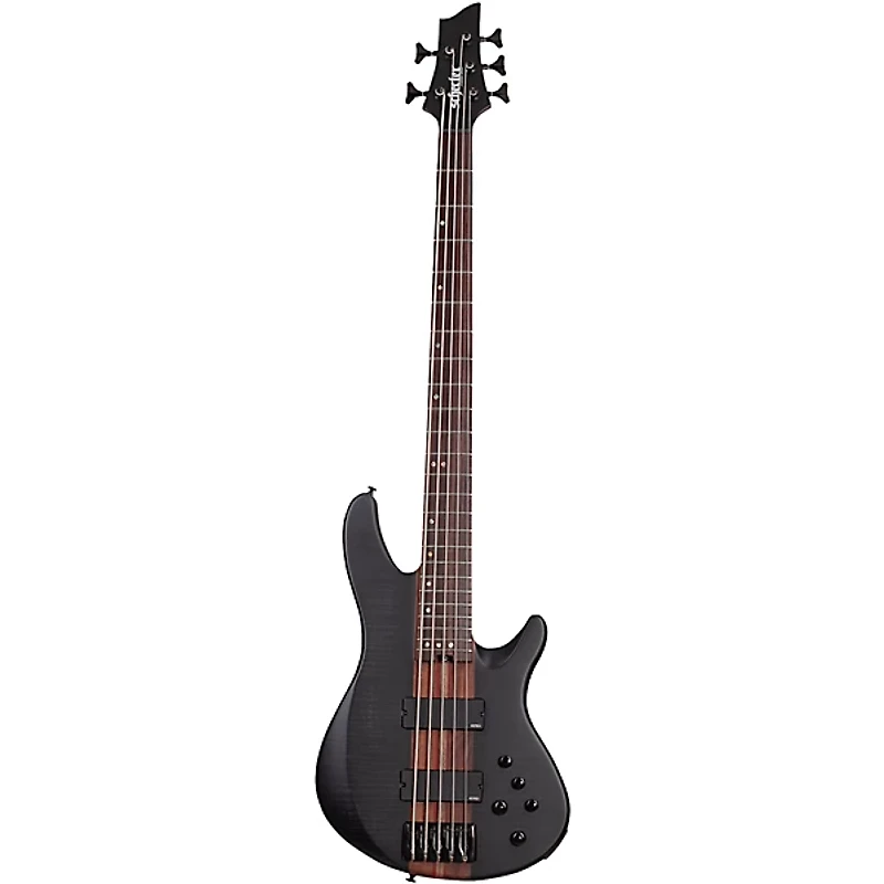 Schecter Guitar Research Charles Berthoud CB-5 5-String Electric Bass Guitar See Thru Black Satin
