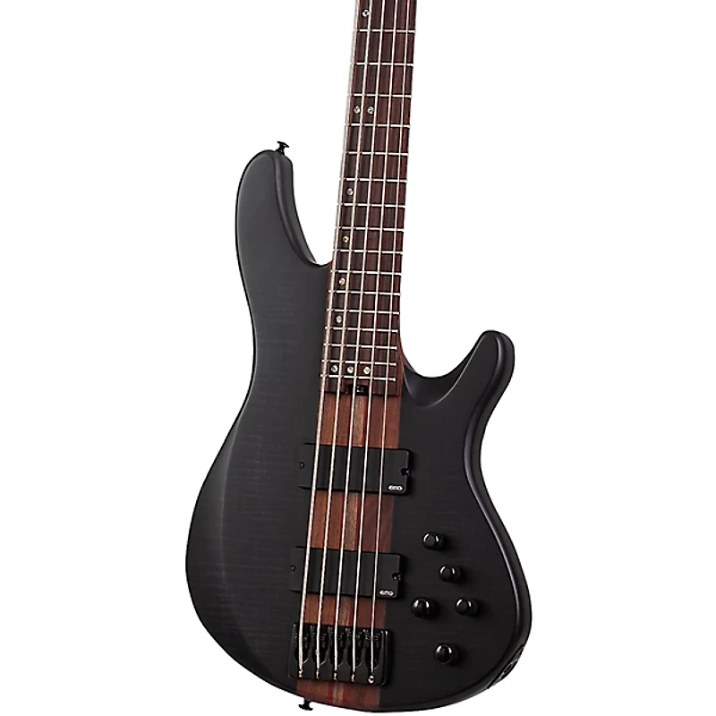 Schecter Guitar Research Charles Berthoud CB-5 5-String Electric Bass Guitar See Thru Black Satin