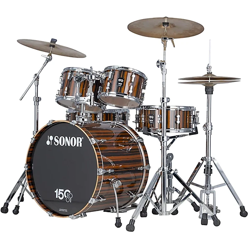 SONOR AQ2 150th Anniversary High-Gloss Ebony Veneer Shell Pack