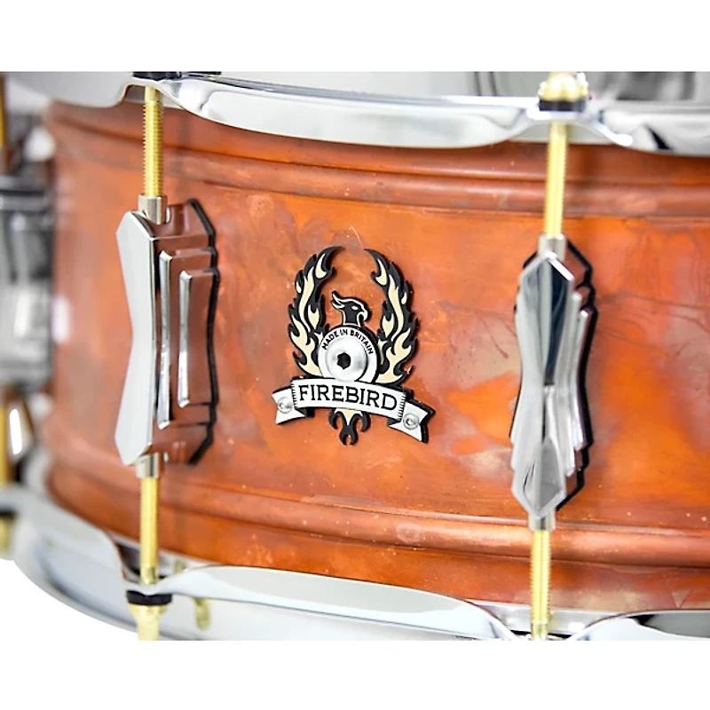 British Drum Co. Firebird Series Copper Over Brass Snare Drum 14 x 6 in.