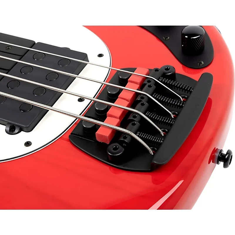 Ernie Ball Music Man Tim Commerford Artist Series StingRay Active Electric Bass Guitar - Caliper Red