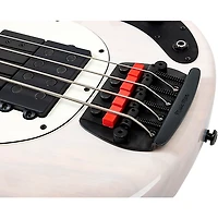 Ernie Ball Music Man Tim Commerford Artist Series StingRay Passive Electric Bass Guitar - Fight Night White