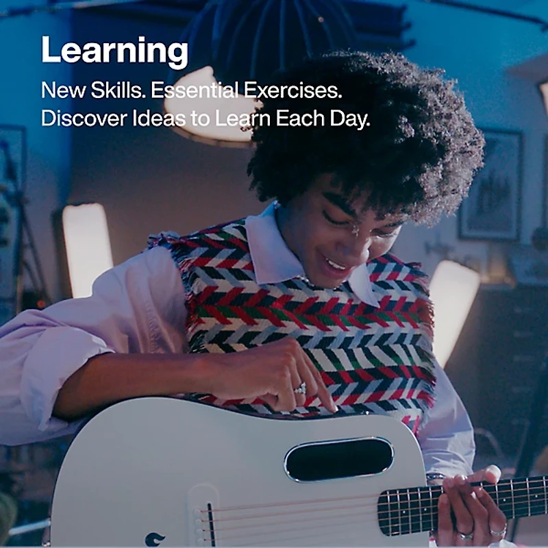 LAVA MUSIC LAVA ME play 36" Acoustic-Electric Guitar With Lite Bag Frost White