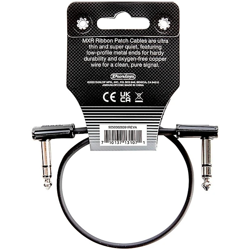 MXR Ribbon Patch Cable 1 ft. Black