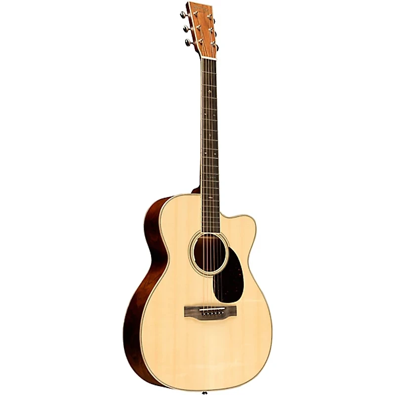 Martin Custom Shop 18 Style European Spruce-Cherry OMC Acoustic-Electric Guitar Natural