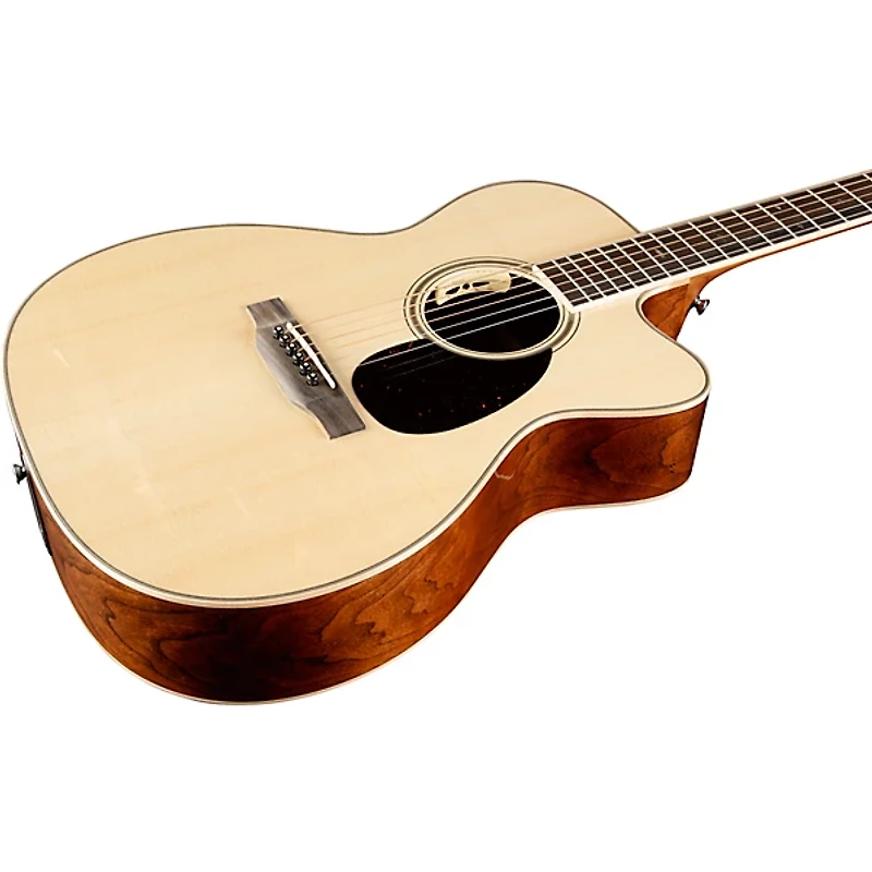 Martin Custom Shop 18 Style European Spruce-Cherry OMC Acoustic-Electric Guitar Natural