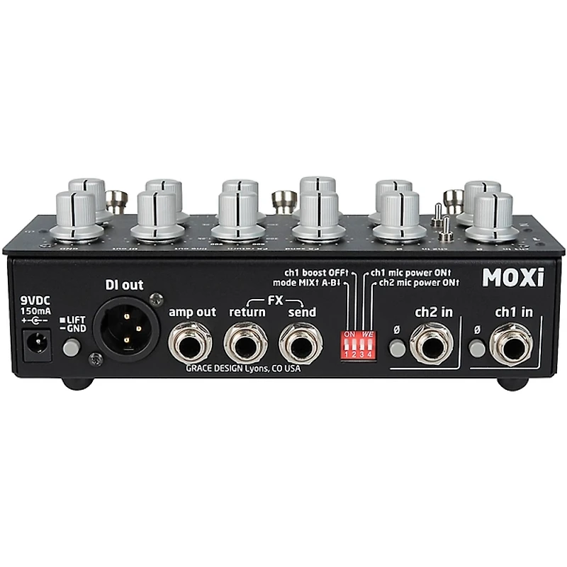 Grace Design MOXi 2-Channel Instrument Preamp/Blender Pedal - Black