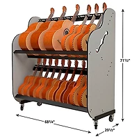 A&S Crafted Products The Band Room Mariachi Instrument Storage Rack for Classrooms