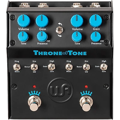 Warm Audio WA-TOT Throne Of Tone Dual-Sided British-Amp-Inspired Overdrive Effects Pedal Black and Blue