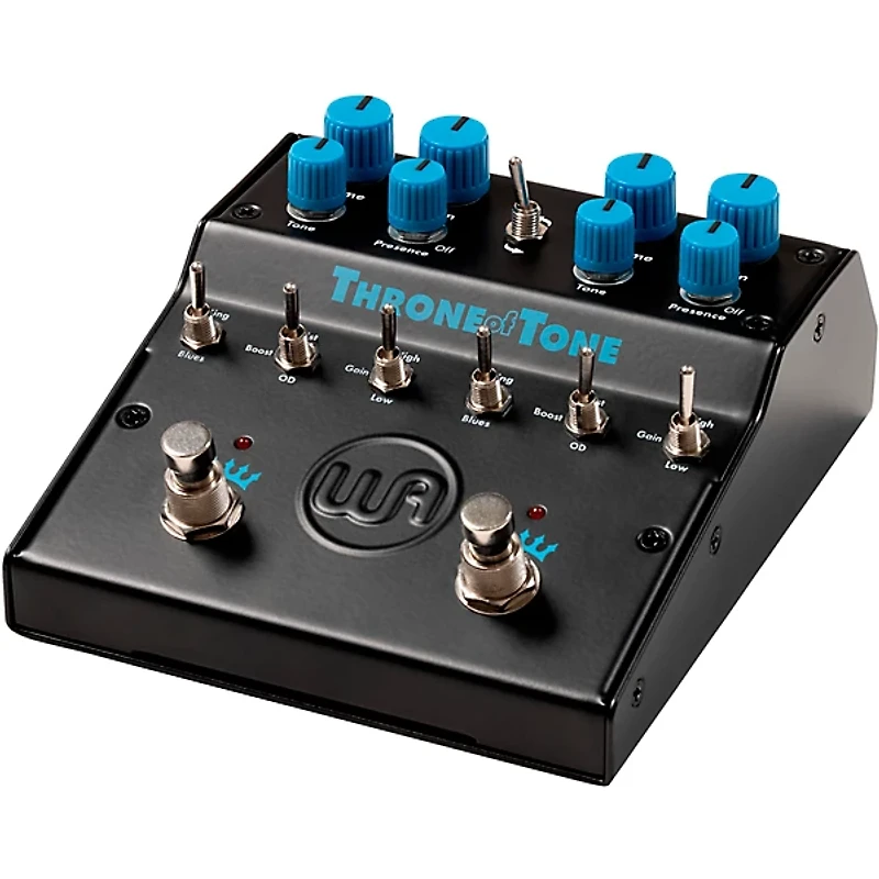 Warm Audio WA-TOT Throne Of Tone Dual-Sided British-Amp-Inspired Overdrive Effects Pedal Black and Blue