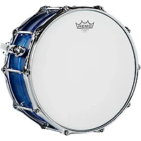 Pork Pie Seamless Aluminum Snare Drum - Blue Ice Alcohol Ink, 14 x 6.5 in.