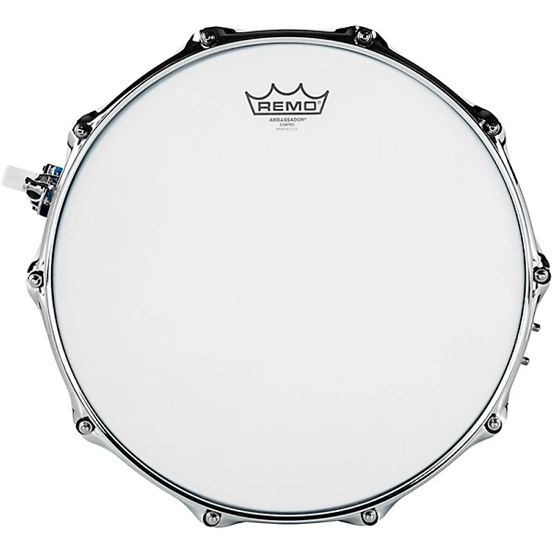 Pork Pie Seamless Aluminum Snare Drum - Blue Ice Alcohol Ink, 14 x 6.5 in.